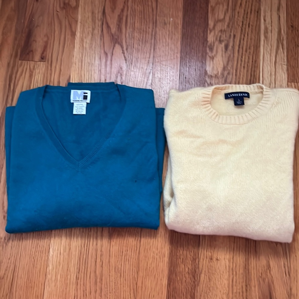 AS IS! Two cashmere sweater with holes for crafting, etc